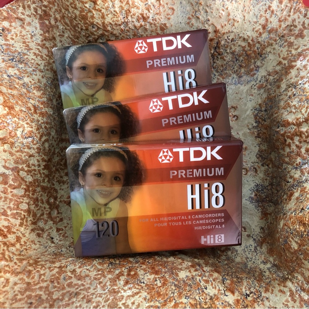 Bundle of 3️⃣ TDK Hi8 Premium Video Camcorder Tapes - NEW! (Unopened/Sealed) ✴️